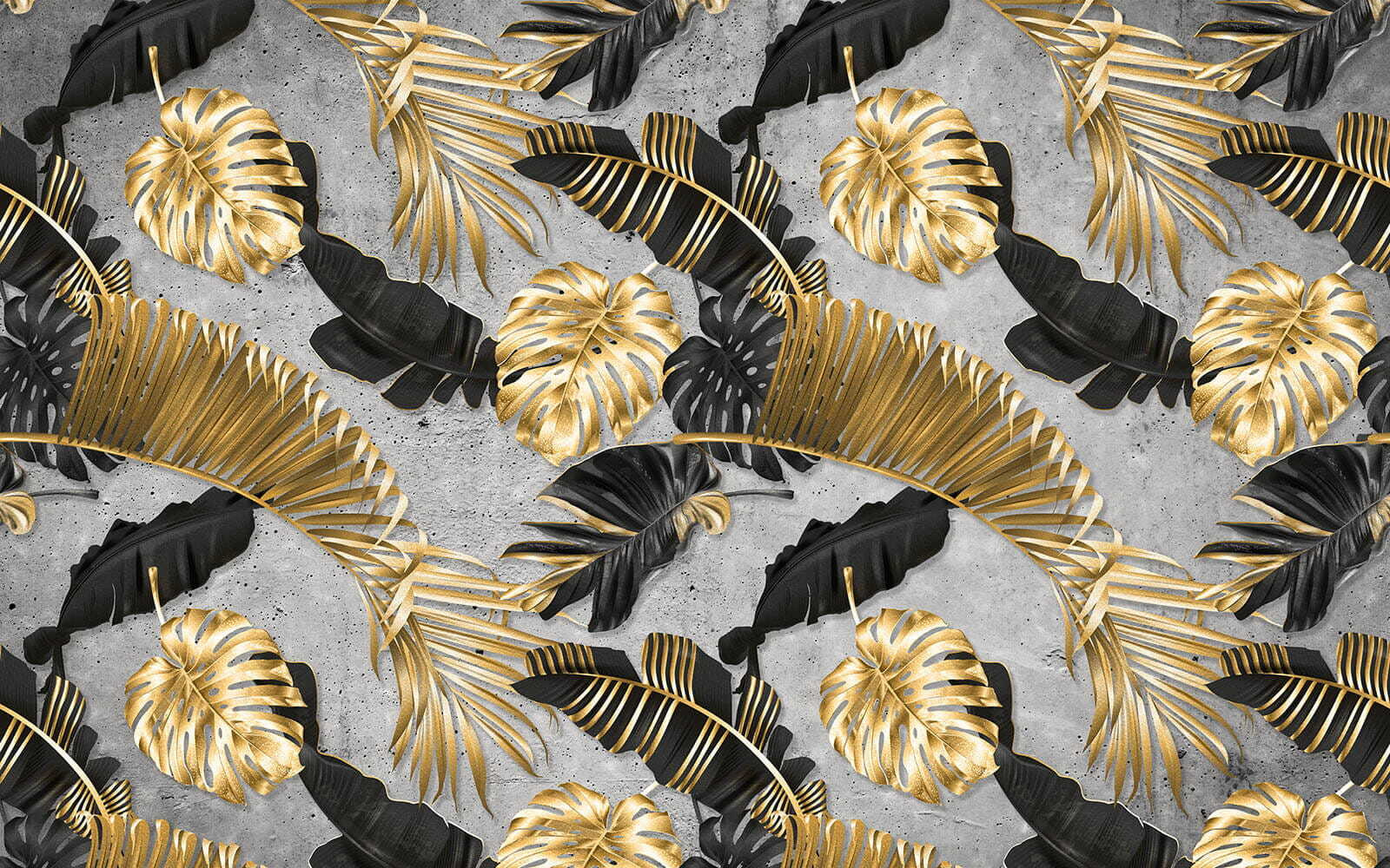 u53280p - Eleganckie tropikalne liście na teksturowanym tle - tegory