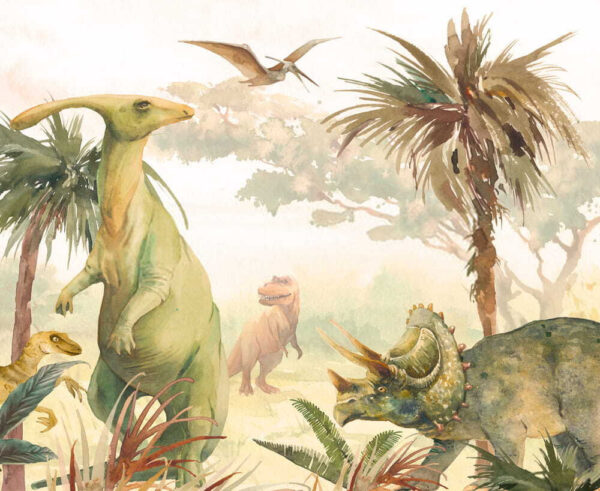 Grupa dinozaurów w lesie Grupa dinozaurów w lesie