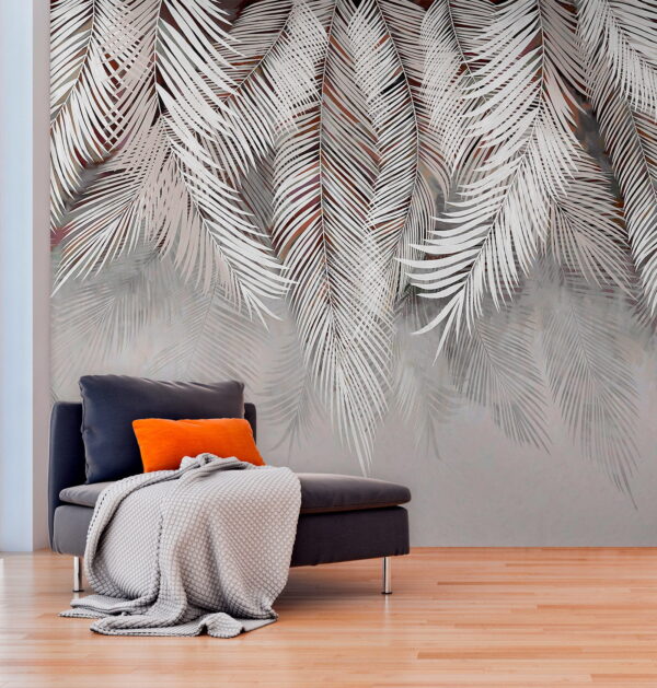 White feather on a gray surface White feather on a gray surface