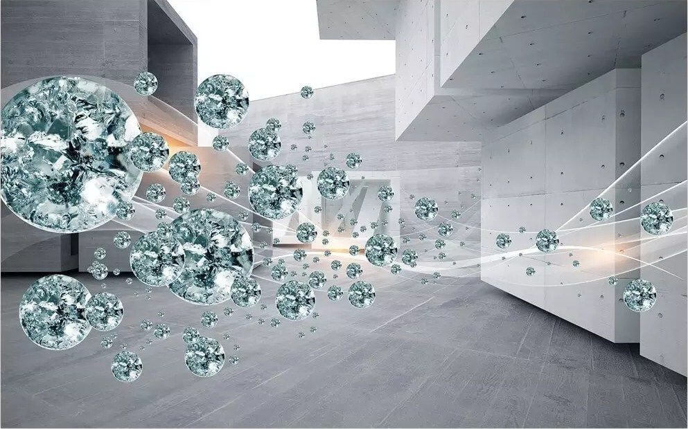 Duży klaster diamentów w pomieszczeniu Duży klaster diamentów w pomieszczeniu