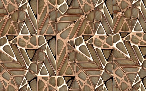 Złożony geometryczny wzór w ciepłych odcieniach Złożony geometryczny wzór w ciepłych odcieniach