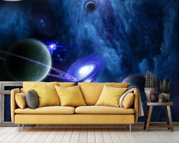 Planety w kosmosie z planetami i gwiazdami Planety w kosmosie z planetami i gwiazdami