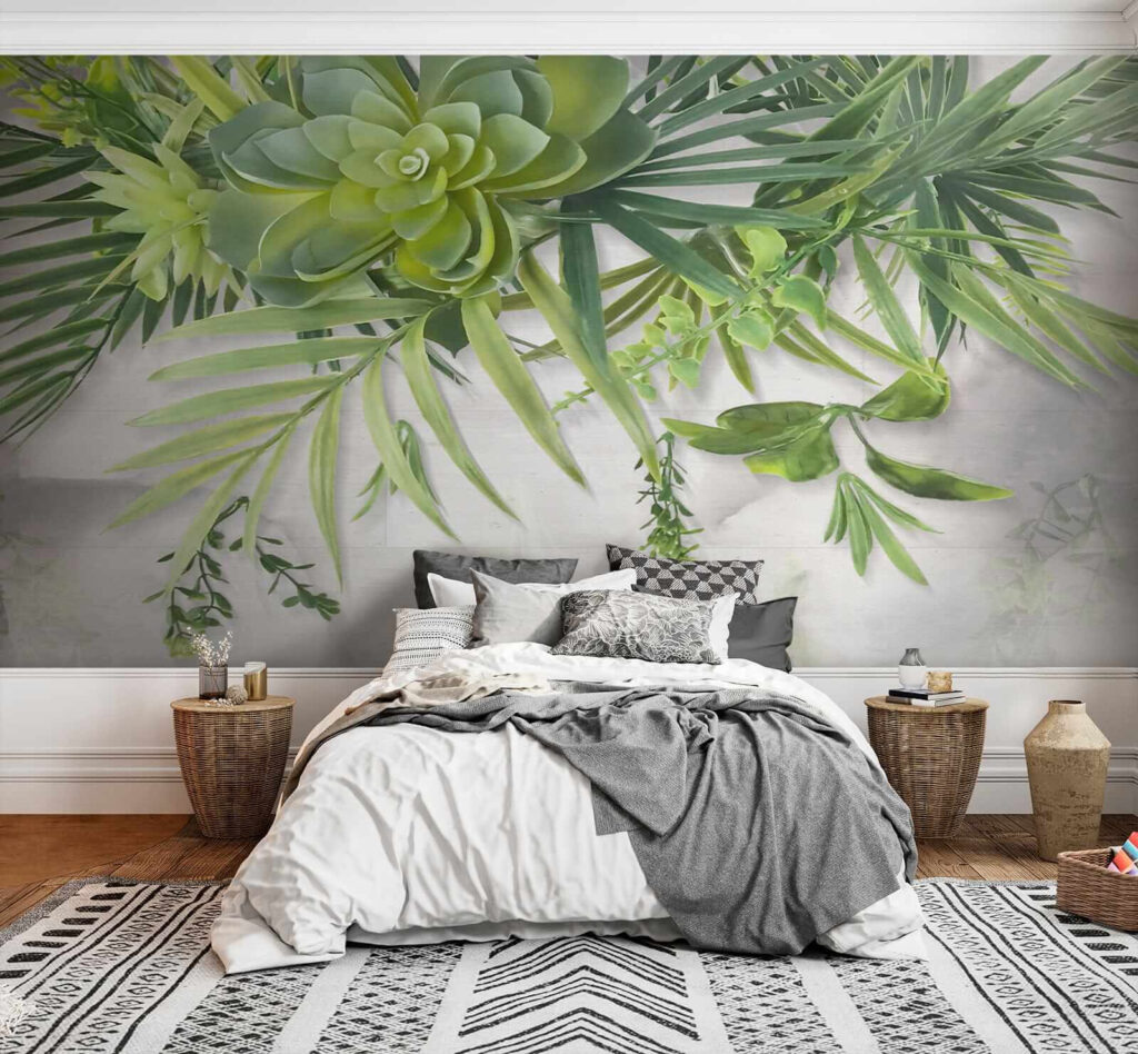 Green plant with leaves