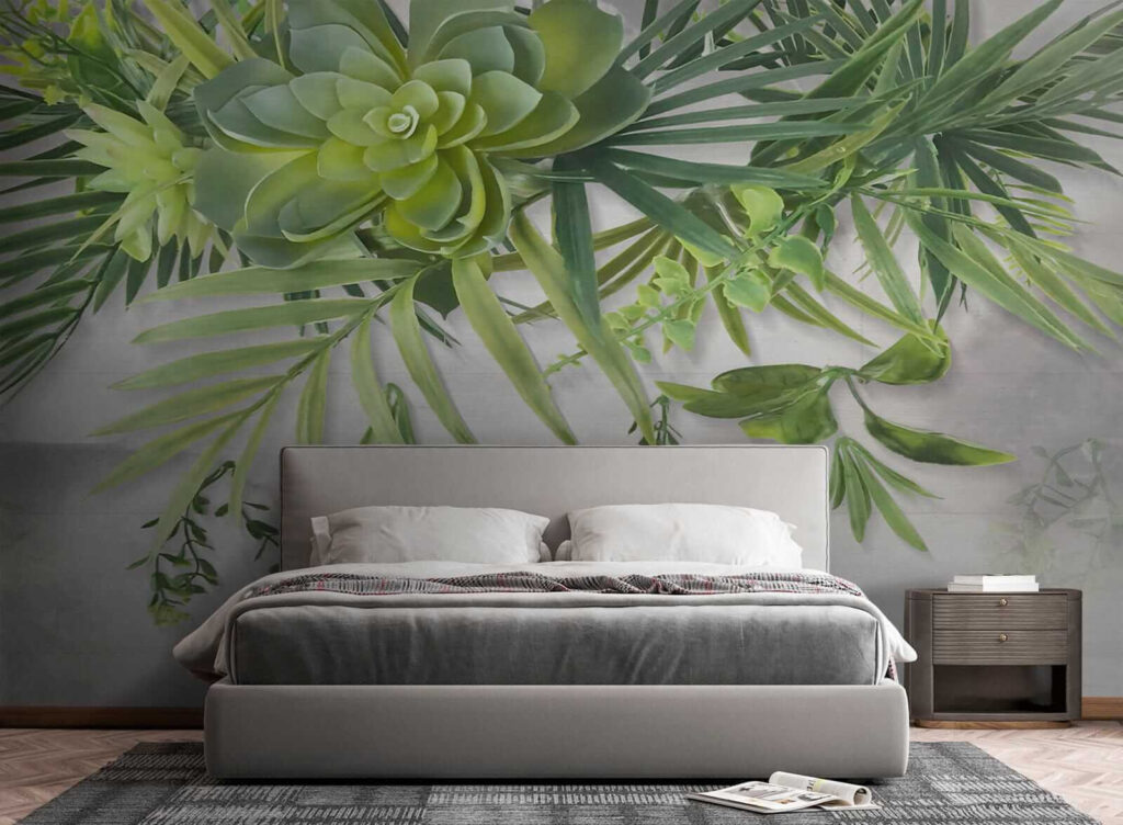 Green plant with leaves