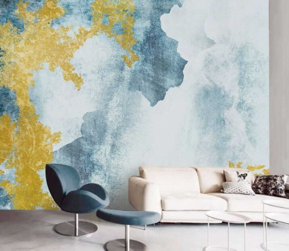 Blue and yellow paint Blue and yellow paint
