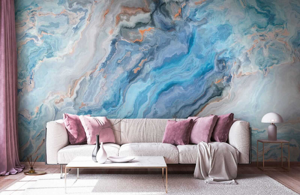 Dynamic patterns in calming blue hues