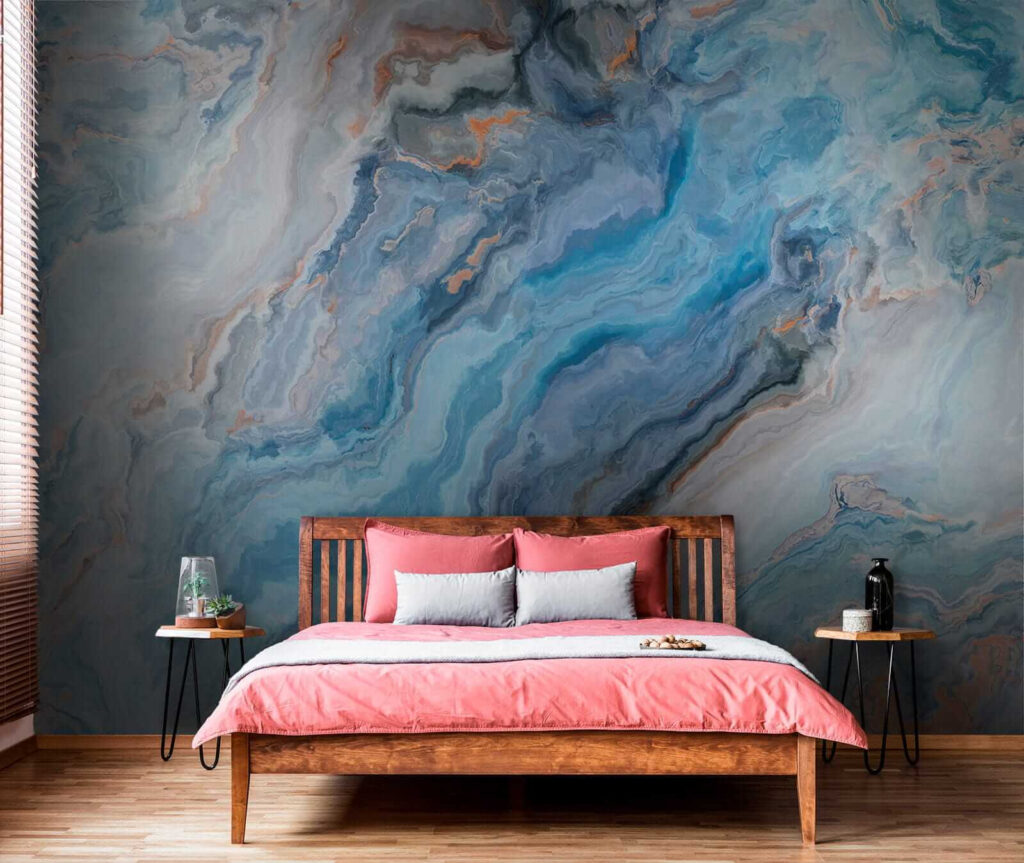 Dynamic patterns in calming blue hues