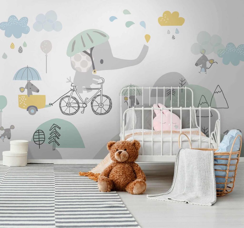 Słoń z kreskówki jadący na rowerze u28124pir5 1024x959 - Słoń z kreskówki jadący na rowerze - tegory