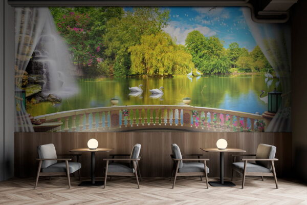 u18753piz1 600x400 - Widok na staw z ptakami i drzewami - tegory