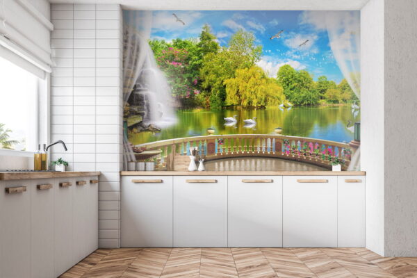 u18753pik2 600x400 - Widok na staw z ptakami i drzewami - tegory