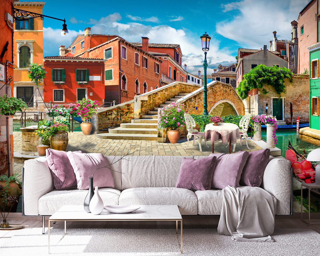 u18551pig38 1024x819 - Patio ze stołem i krzesłami oraz fontanną przed budynkiem - tegory