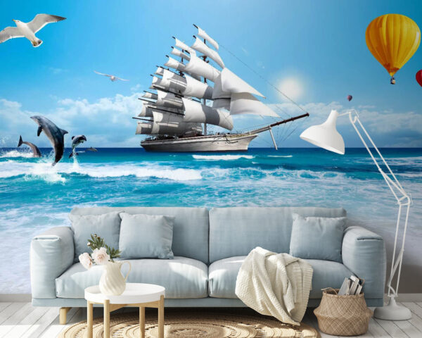 Fototapeta Żaglówka na oceanie (SKU: u12020) Fototapeta Fototapeta Żaglówka na oceanie (SKU: u12020)