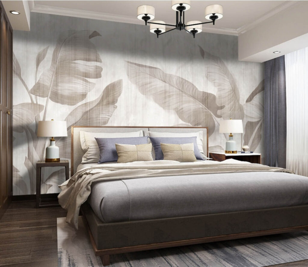 Elegant botanical leaf design in neutral tones Elegant botanical leaf design in neutral tones