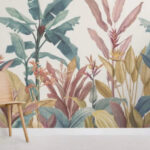 Fototapeta Tapeta z roślinami i kwiatami