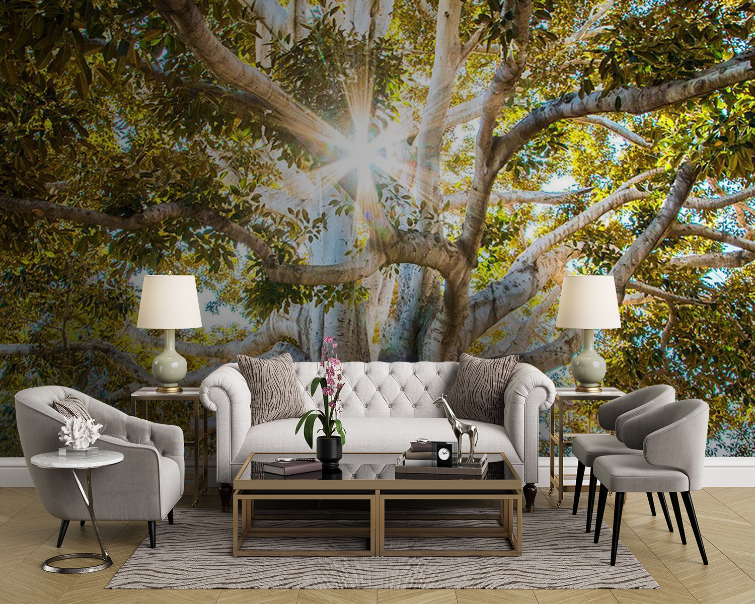 u01271pig43m - Majestatyczne drzewo w promieniach słońca - tegory