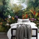 Fototapeta Obraz lasu z kwiatami