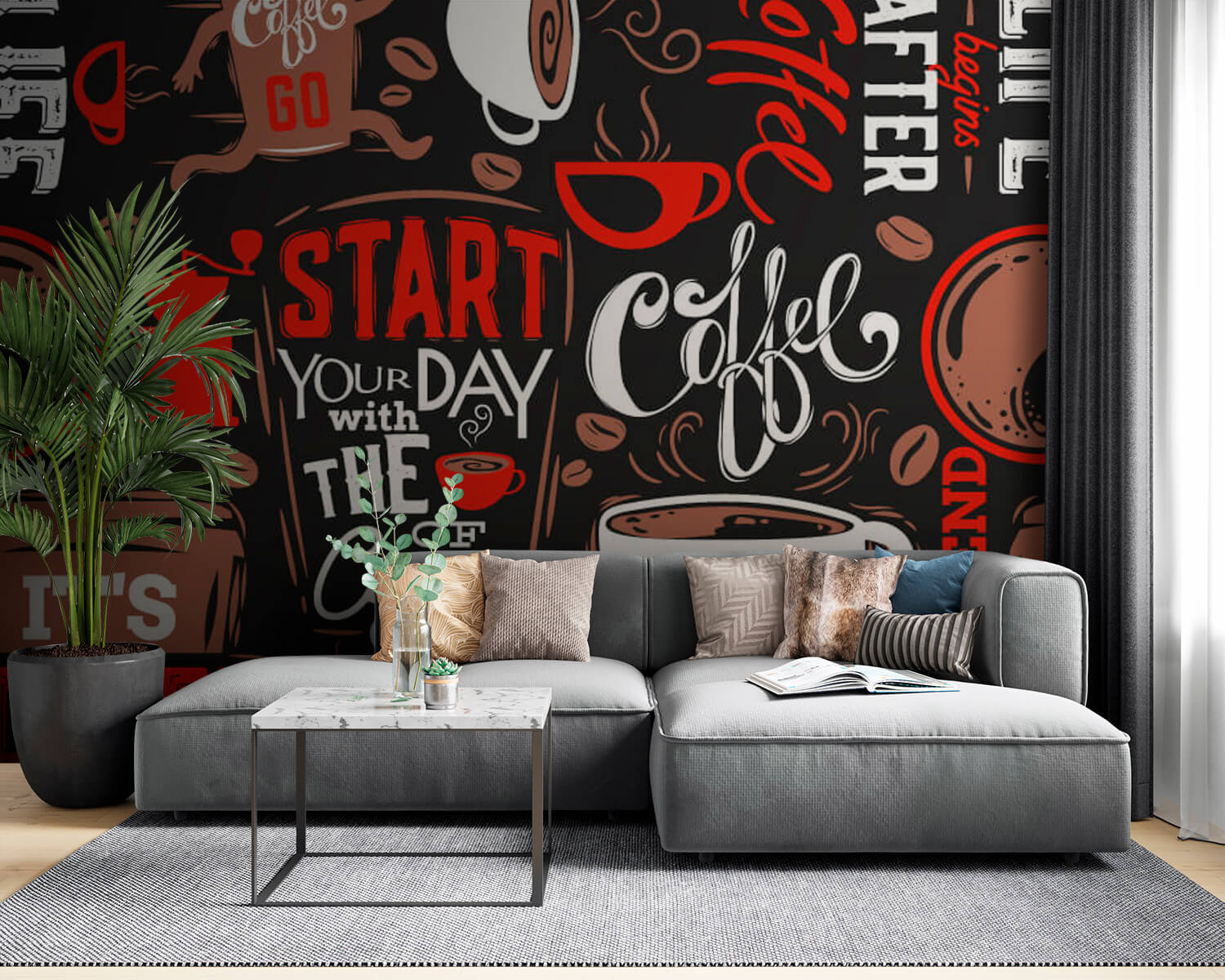 u03080pig53m - Wzór filiżanek i ziaren kawy - tegory