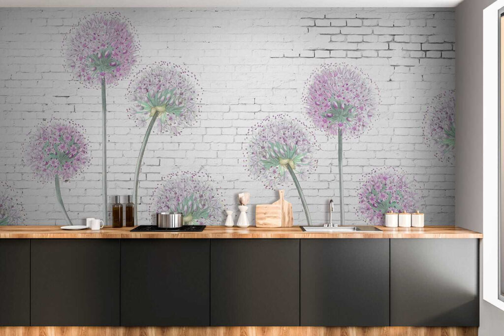 Painting of purple flowers