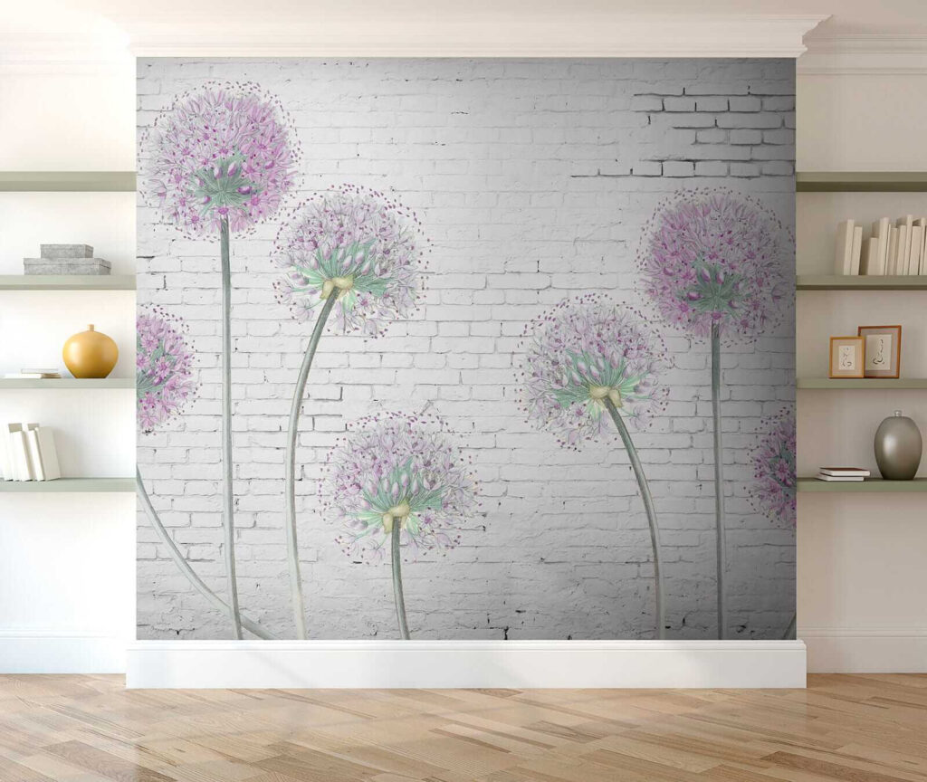 Painting of purple flowers