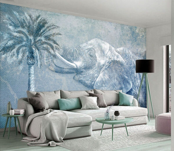 Słoń z palmą Słoń z palmą