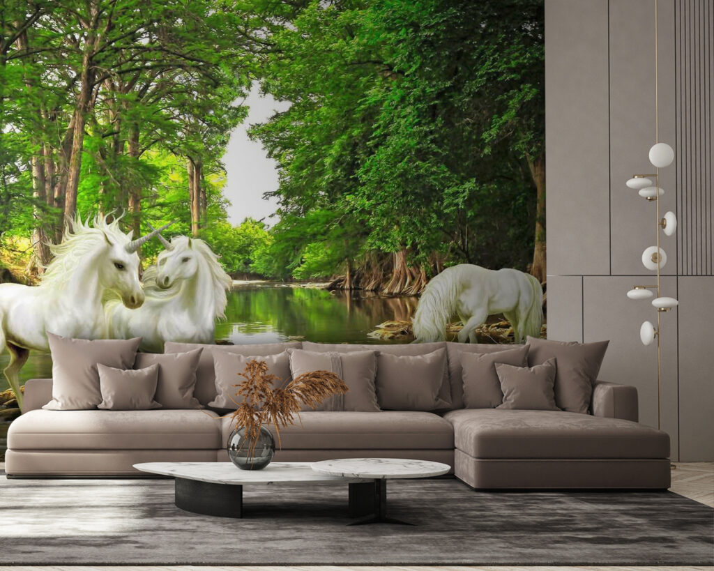 u05099pig58 1024x819 - Grupa białych jednorożców w rzece - tegory