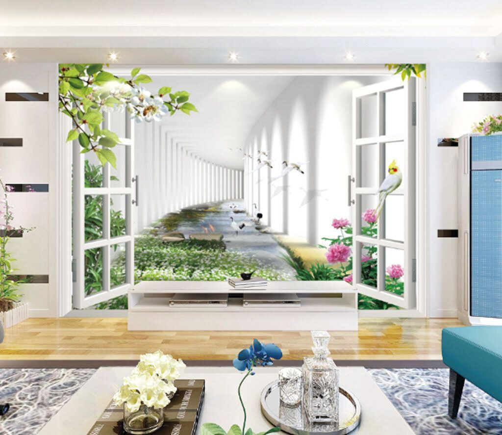 Okno z widokiem na staw i kwiaty u06326pig1m - Okno z widokiem na staw i kwiaty - tegory