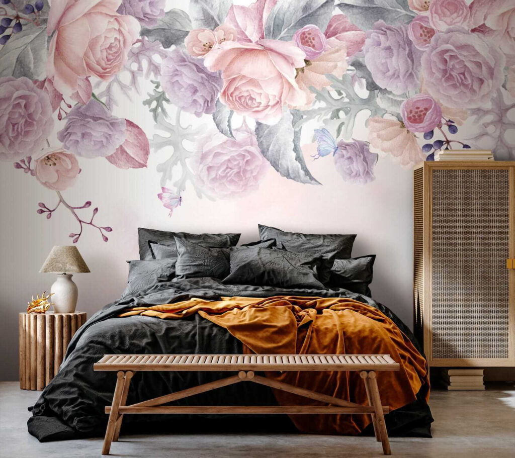 Watercolor painting of flowers