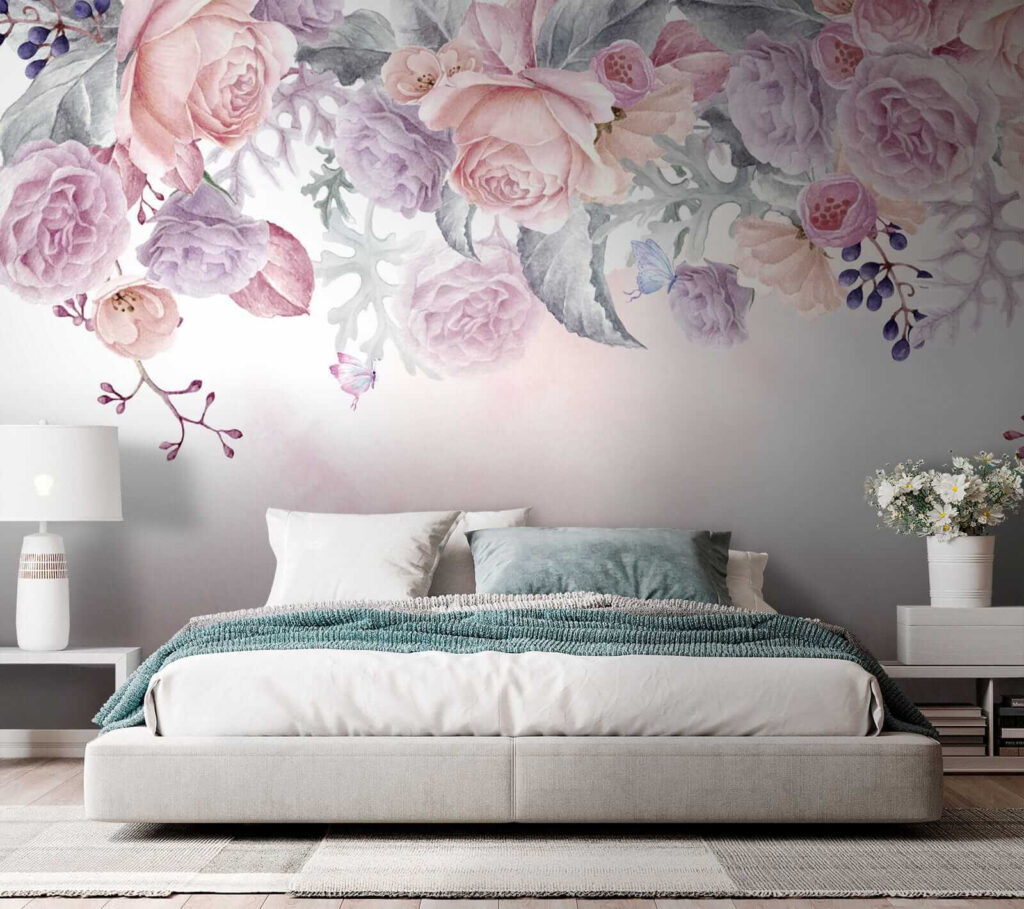 Watercolor painting of flowers