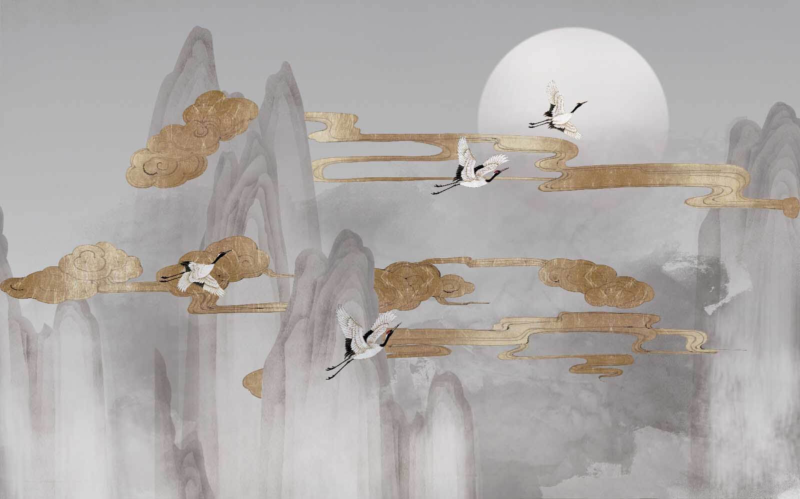 u16241p - Obraz ptaków lecących po niebie - tegory