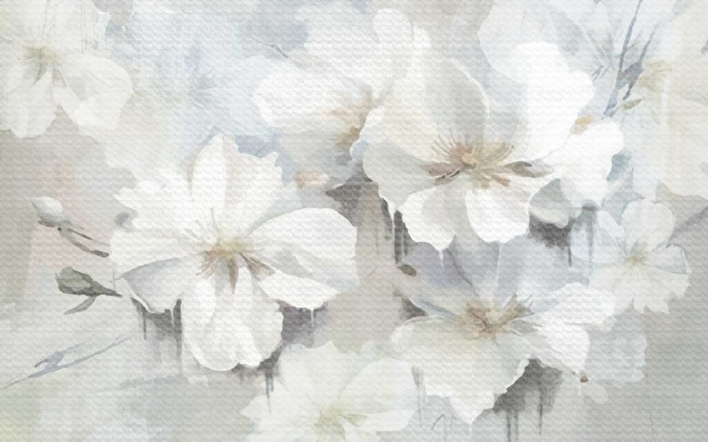 Delicate white blooms in soft hues