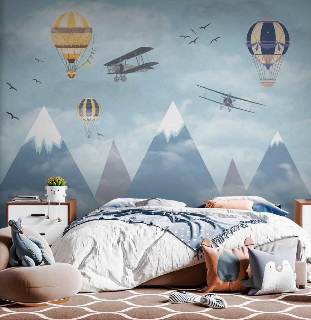 Group of airplanes flying in the sky