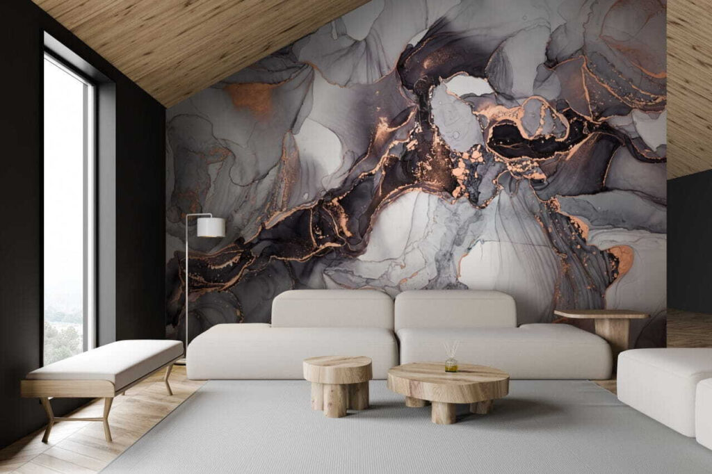 Elegant swirls in muted tones