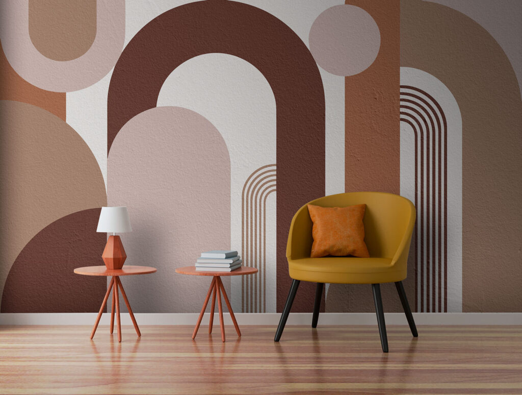 Abstract shapes in earthy tones