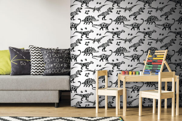 Wzór dinozaurów ze słowami Wzór dinozaurów ze słowami