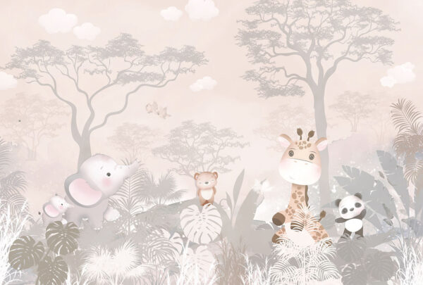 Grupa zwierząt w lesie Grupa zwierząt w lesie