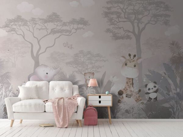 Grupa zwierząt w lesie Grupa zwierząt w lesie