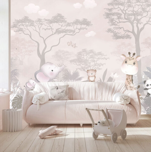 Grupa zwierząt w lesie Grupa zwierząt w lesie