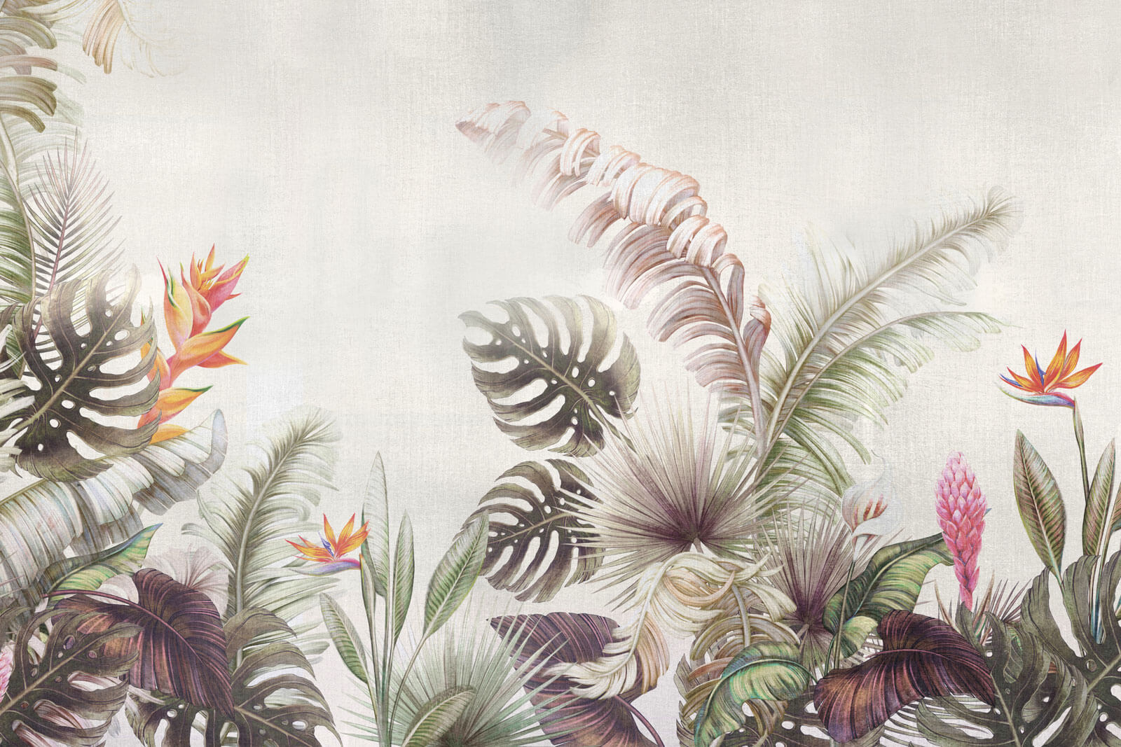 u73990p - Żywe tropikalne liście i kwiaty - tegory