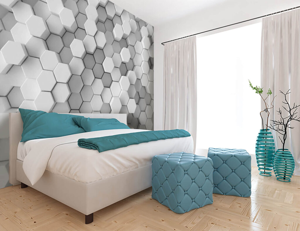 Group of white hexagons Group of white hexagons