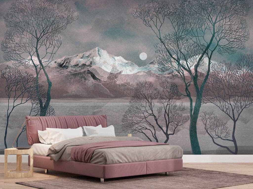 Krajobraz z drzewami i górami u80027pib1m 1024x768 - Krajobraz z drzewami i górami - tegory