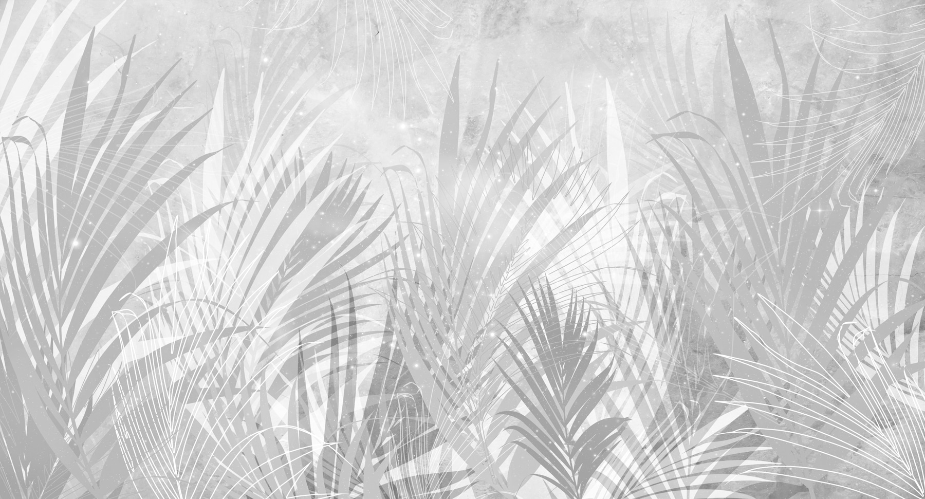A grey and white background with plants