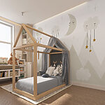 Fototapeta Księżyc i chmury na niebie