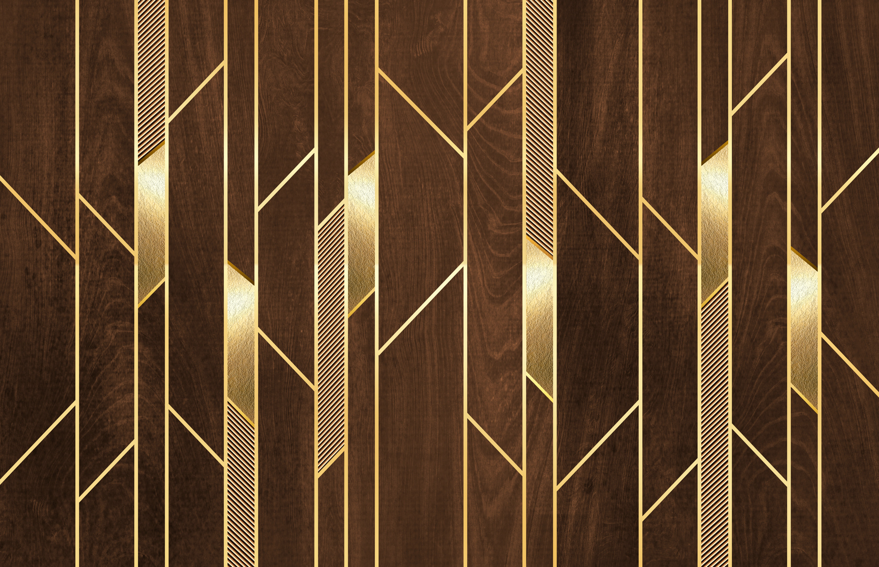 Elegant lines on rich wood texture