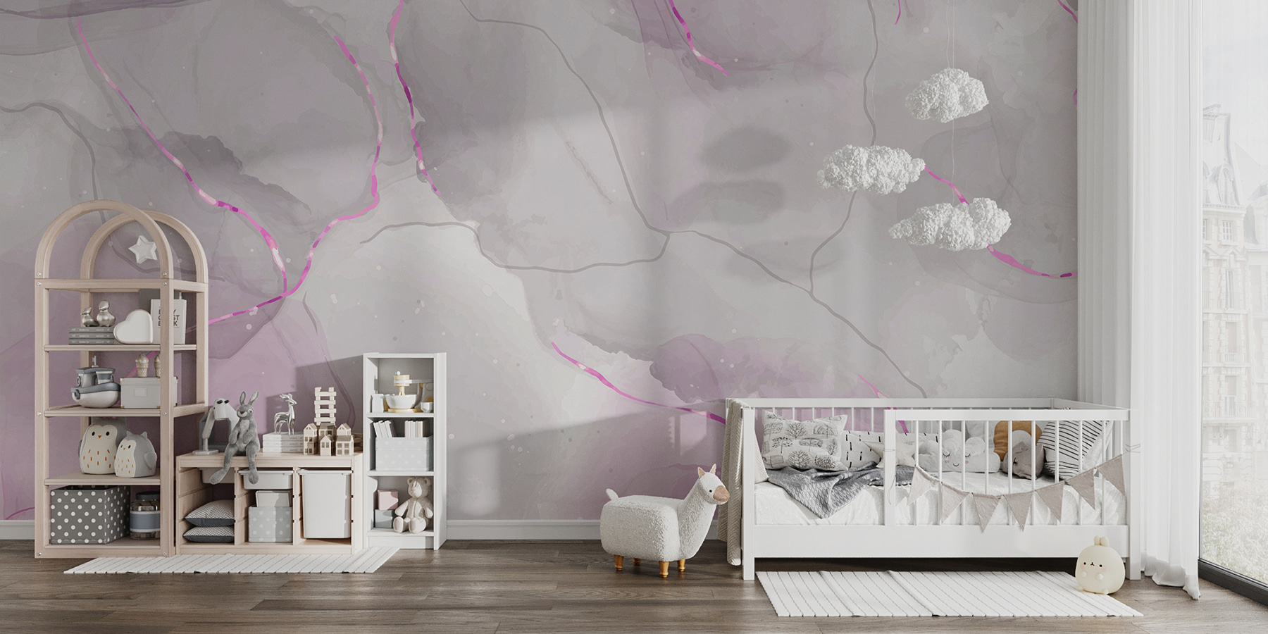 Soft hues flowing in abstract patterns