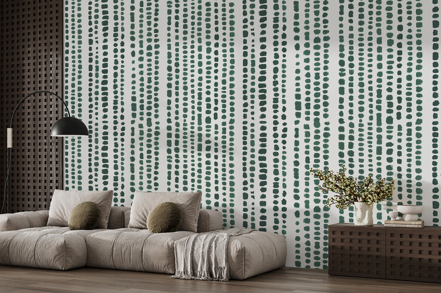 A green and white pattern A green and white pattern