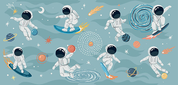Grupa astronautów w kosmosie Grupa astronautów w kosmosie