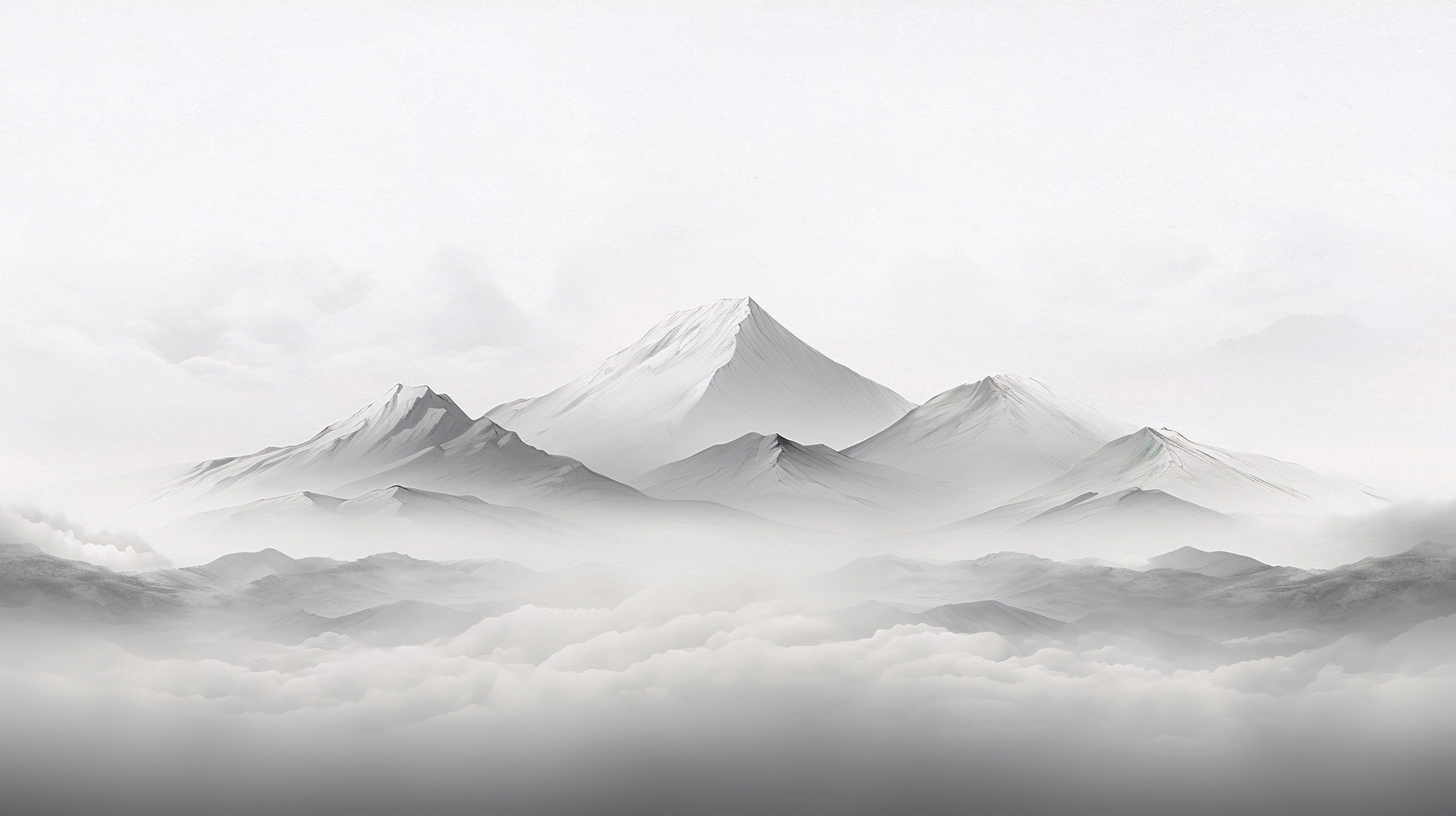 A mountain range with clouds A mountain range with clouds