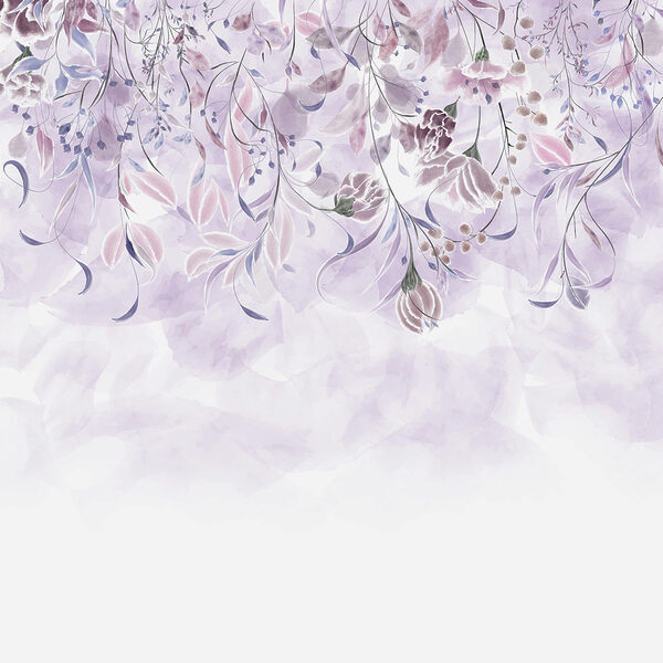 A purple and white floral design