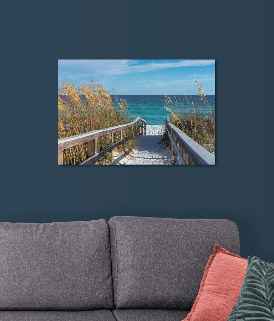 A walkway leading to the beach