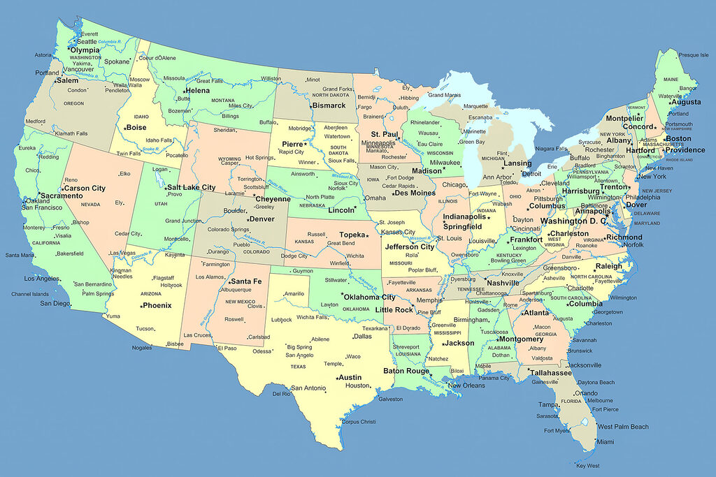 A map of the united states A map of the united states